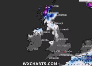 مناطق تساقط الثلوج في بريطانيا وأقوى عاصفة منذ 14 عام 